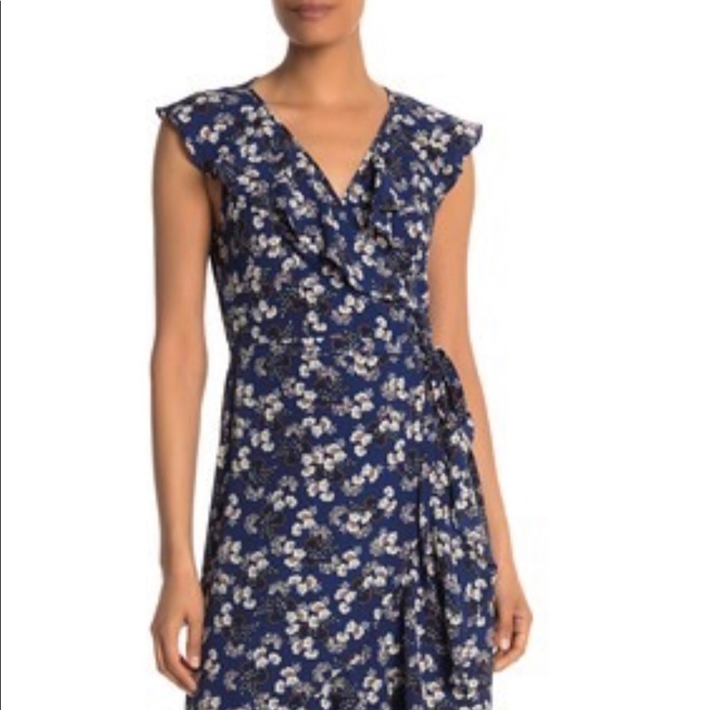 Max Studio  crepe wrap dress